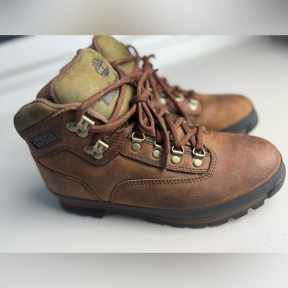 Timberland Women’s waterproof brown leather lace up mid hiker boots size 8 - Picture 4 of 8
